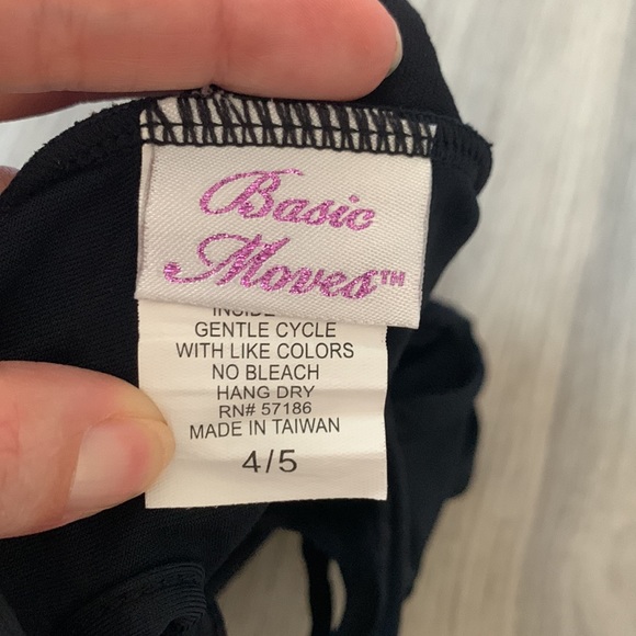 Basic Moves Girls Black Leotard (EUC) - Picture 4 of 4